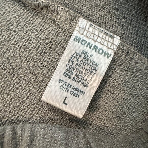 Monrow Blend Pull On Elastic Waist Jogger Gym Sweatpants Loungewear Casual Large - Picture 5 of 8